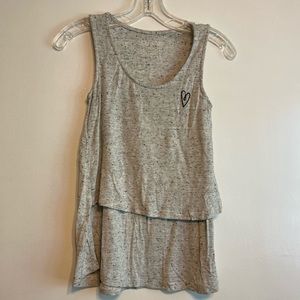 Latched Mama XS Tank gray - NURSING SHIRT